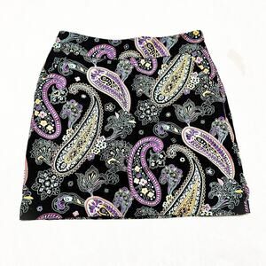 Loudmouth Golf Paisley Patterned Print Skirt Skort Pockets Size 4